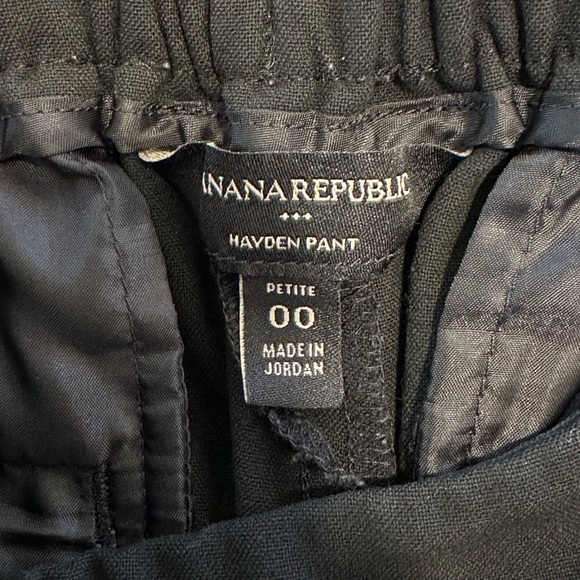 Banana Republic Hayden Petite Black Trousers Slim Ankle Work Slacks Size 00P - Picture 6 of 6